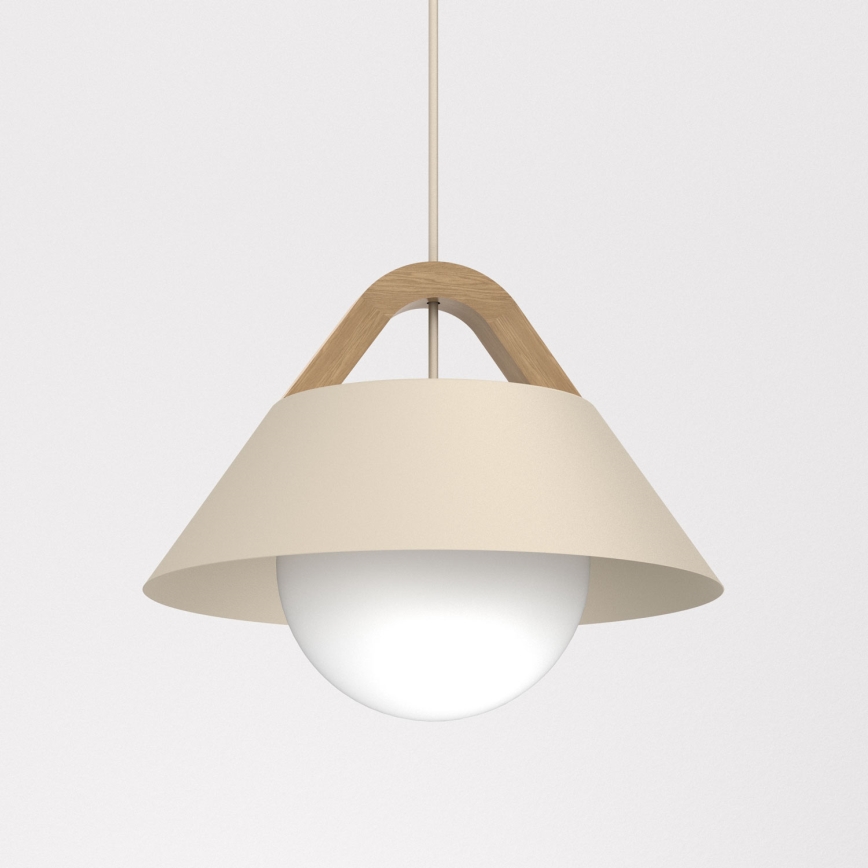 Riippuvalaisin johdolla FUNDA 1xE27/15W/230V beige
