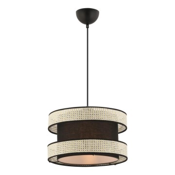 Riippuvalaisin johdolla HALO 1xE27/60W/230V musta/kerma