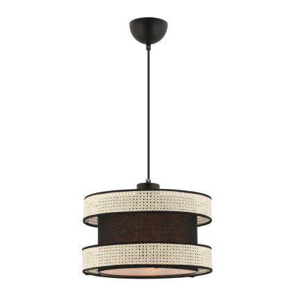 Riippuvalaisin johdolla HALO 1xE27/60W/230V musta/kerma