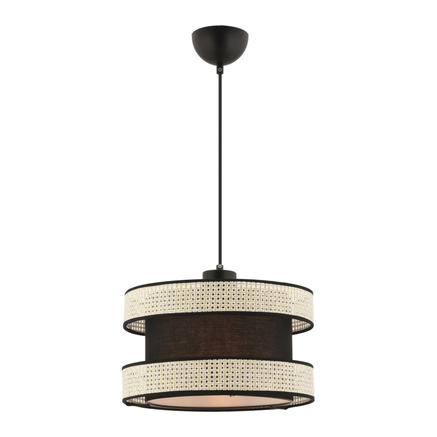 Riippuvalaisin johdolla HALO 1xE27/60W/230V musta/kerma