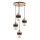 Riippuvalaisin johdolla LARSO 4xE27/15W/230V musta/beige