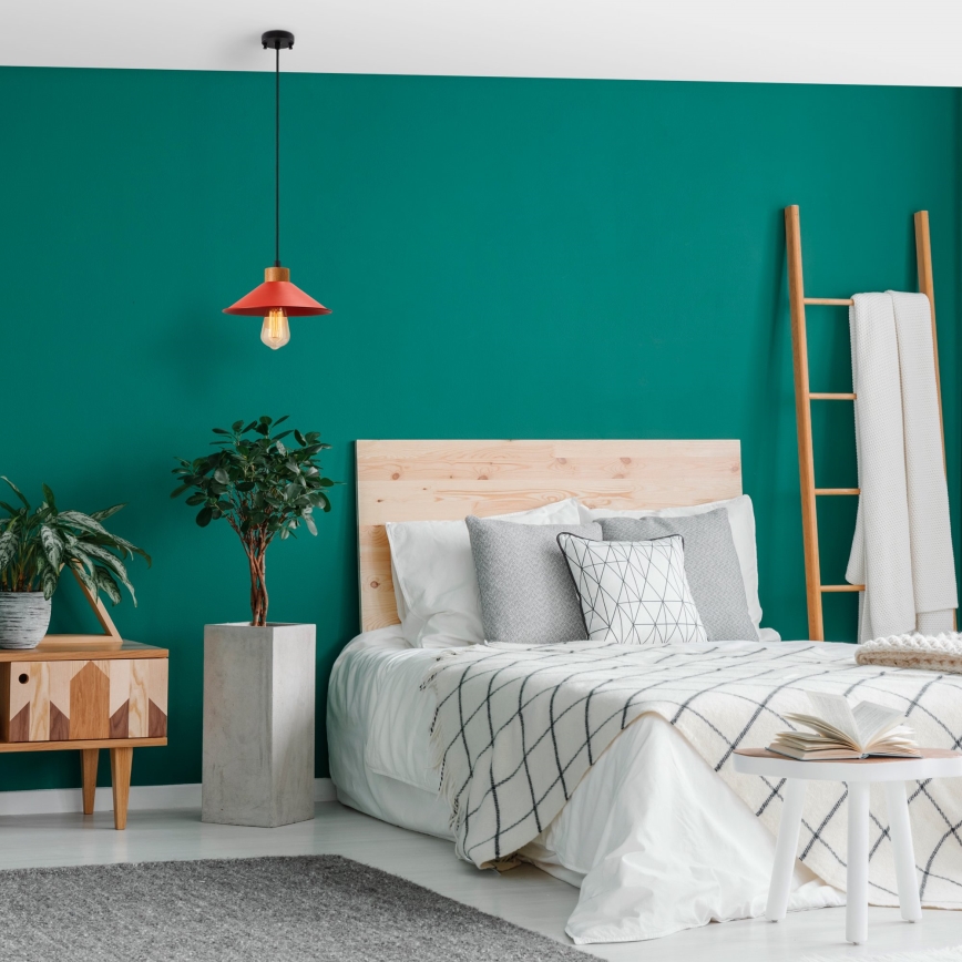 Riippuvalaisin johdolla MANAVGAT 1xE27/40W/230V punainen/ruskea