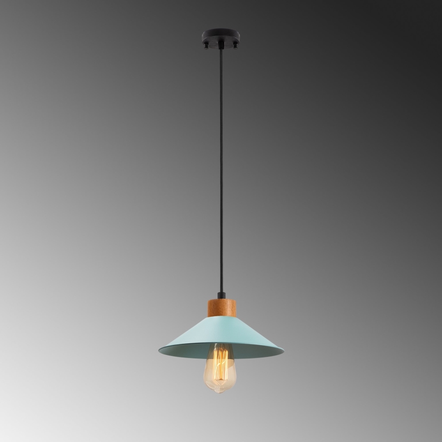 Riippuvalaisin johdolla MANAVGAT 1xE27/40W/230V, sininen/ruskea