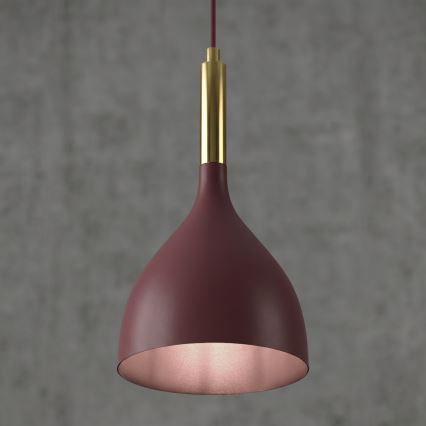 Riippuvalaisin johdolla NOAK 1xE27/15W/230V viininpunainen