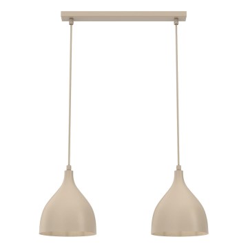 Riippuvalaisin johdolla NOAK CLASSIC 2xE27/15W/230V beige