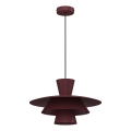 Riippuvalaisin johdolla PLATO 1xE27/15W/230V burgundinpunainen