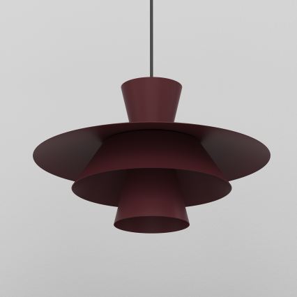 Riippuvalaisin johdolla PLATO 1xE27/15W/230V burgundinpunainen