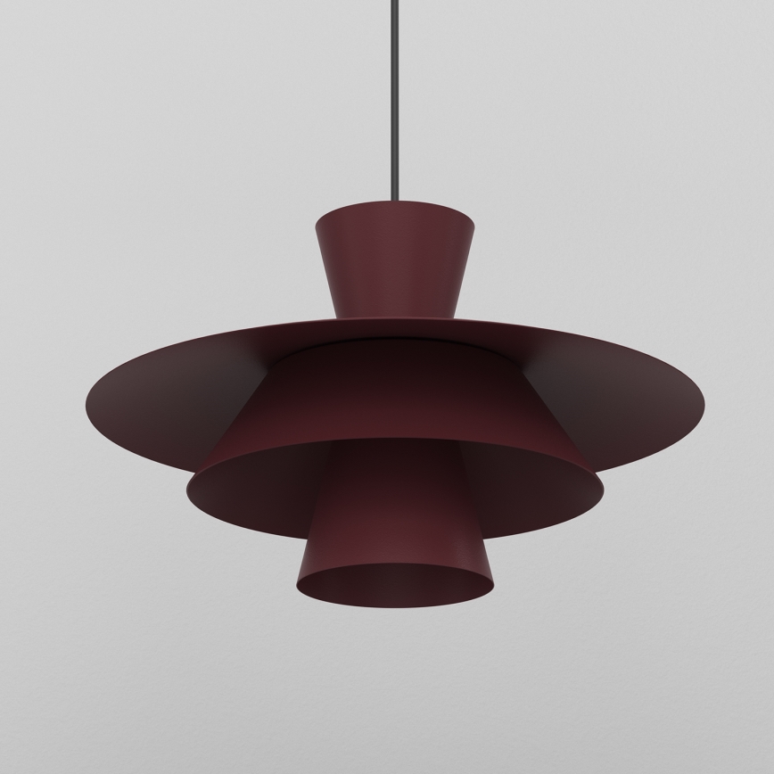 Riippuvalaisin johdolla PLATO 1xE27/15W/230V burgundinpunainen