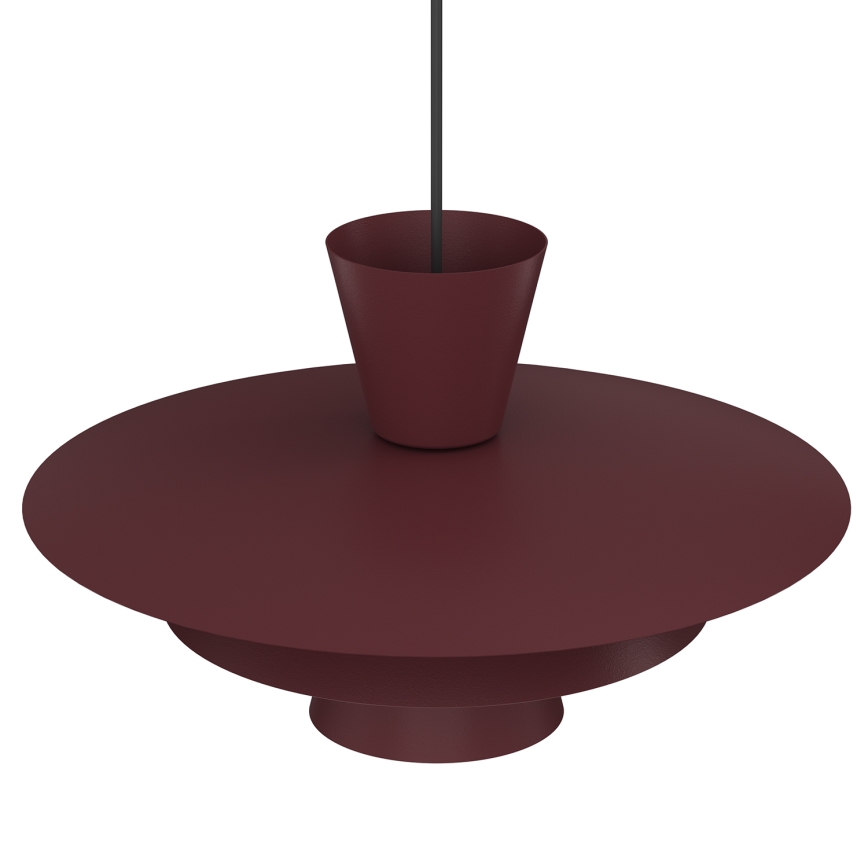 Riippuvalaisin johdolla PLATO 1xE27/15W/230V burgundinpunainen
