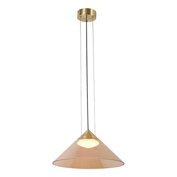 Riippuvalaisin johdolla PRESTO 1xGX53/10W/230V, halkaisija 42 cm, kultainen/savunbeige