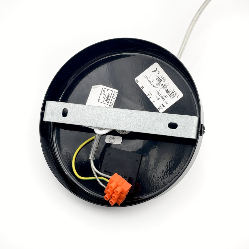 Riippuvalaisin johdolla ROSA 1xE27/60W/230V musta/harmaa