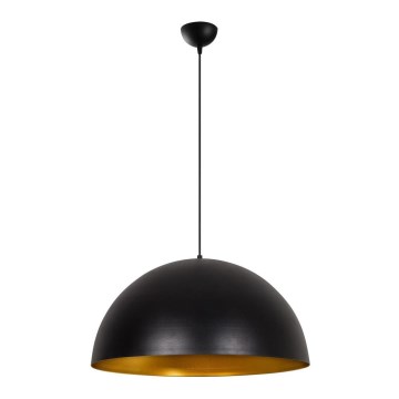Riippuvalaisin johdolla SIVANI 1xE27/40W/230V, halkaisija 60 cm, musta/kupari