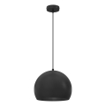 Riippuvalaisin johdolla SOOL 1xE27/15W/230V Ø 27 cm musta