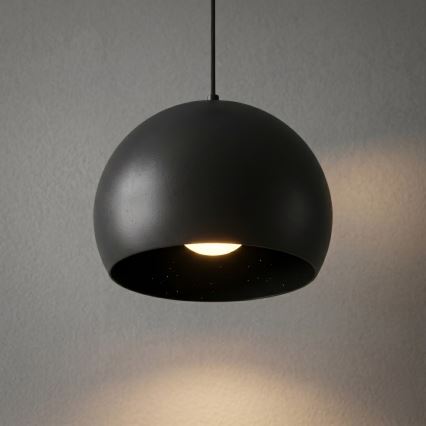 Riippuvalaisin johdolla SOOL 1xE27/15W/230V Ø 27 cm musta