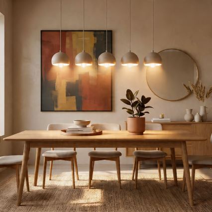 Riippuvalaisin johdolla SOOL 5xE27/15W/230V beige