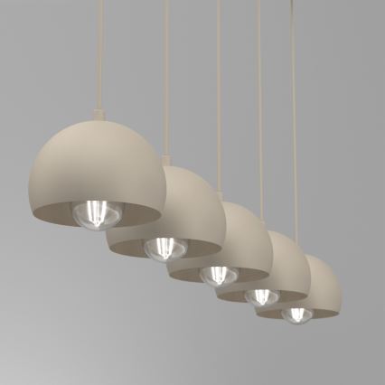Riippuvalaisin johdolla SOOL 5xE27/15W/230V beige