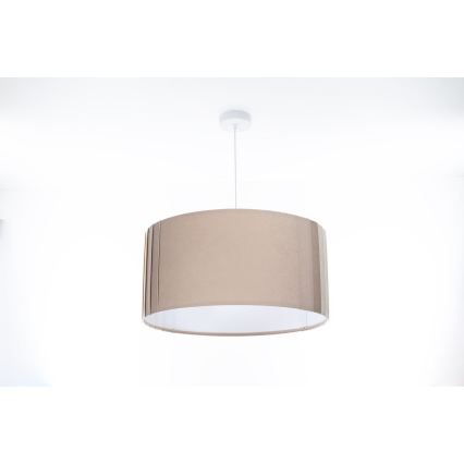 Riippuvalaisin johdolla STRIPES 1xE27/60W/230V Ø 40 cm beige