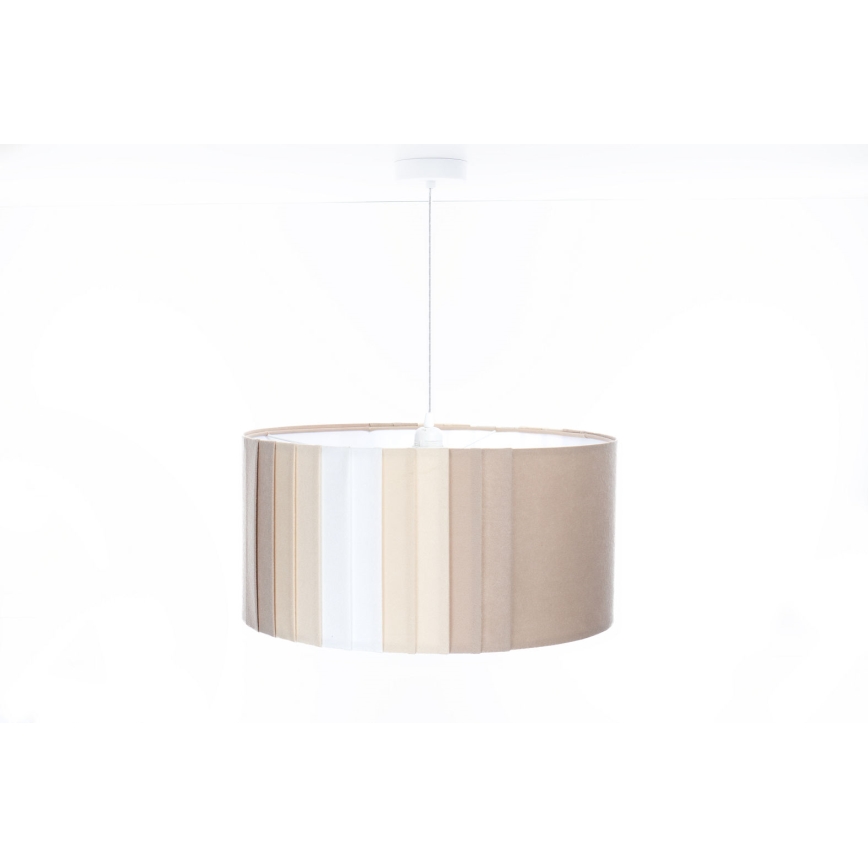 Riippuvalaisin johdolla STRIPES 1xE27/60W/230V Ø 40 cm beige