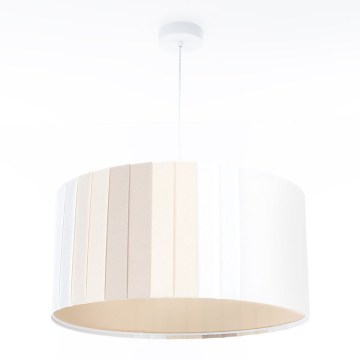 Riippuvalaisin johdolla STRIPES 1xE27/60W/230V, Ø 60 cm, kermanvärinen