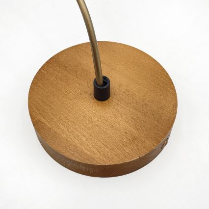 Riippuvalaisin kaapelilla AIDA 1xE27/60W/230V Ø 25 cm tammi/ruskea/valkoinen