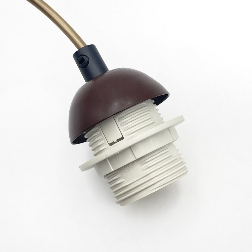 Riippuvalaisin kaapelilla AIDA 1xE27/60W/230V Ø 35 cm tammi/ruskea/valkoinen