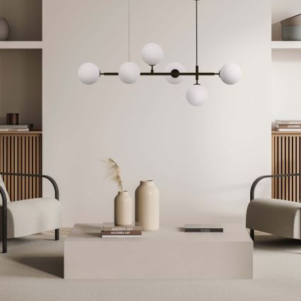 Riippuvalaisin kaapelilla ALISA 6xE14/40W/230V, musta