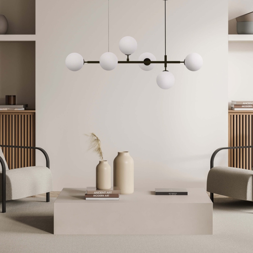 Riippuvalaisin kaapelilla ALISA 6xE14/40W/230V, musta