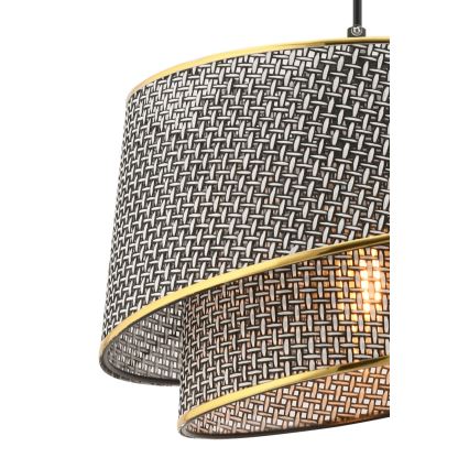 Riippuvalaisin kaapelilla BARETTE 1xE27/60W/230V harmaa/kultainen