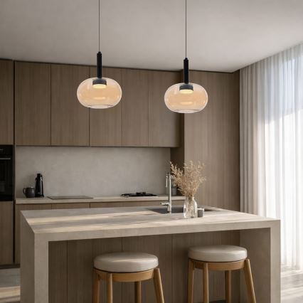 Riippuvalaisin kaapelilla BUENO 1xGX53/9W/230V, halkaisija 25 cm, savunbeige