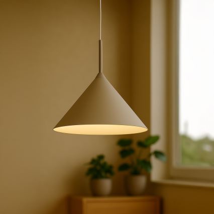 Riippuvalaisin kaapelilla CAPITAL 1xGX53/15W/230V, halkaisija 46 cm, beigenvärinen
