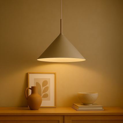 Riippuvalaisin kaapelilla CAPITAL 1xGX53/15W/230V, halkaisija 46 cm, beigenvärinen