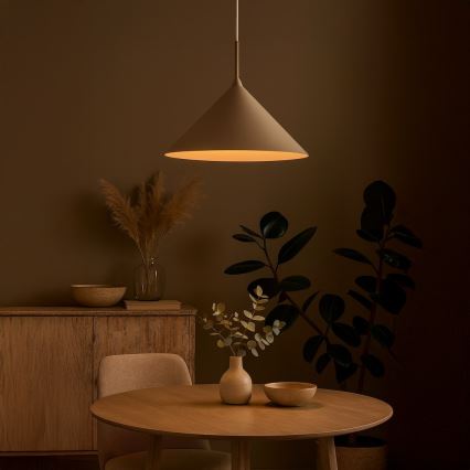 Riippuvalaisin kaapelilla CAPITAL 1xGX53/15W/230V, halkaisija 46 cm, beigenvärinen
