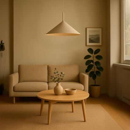 Riippuvalaisin kaapelilla CAPITAL 1xGX53/15W/230V, halkaisija 60 cm, beige