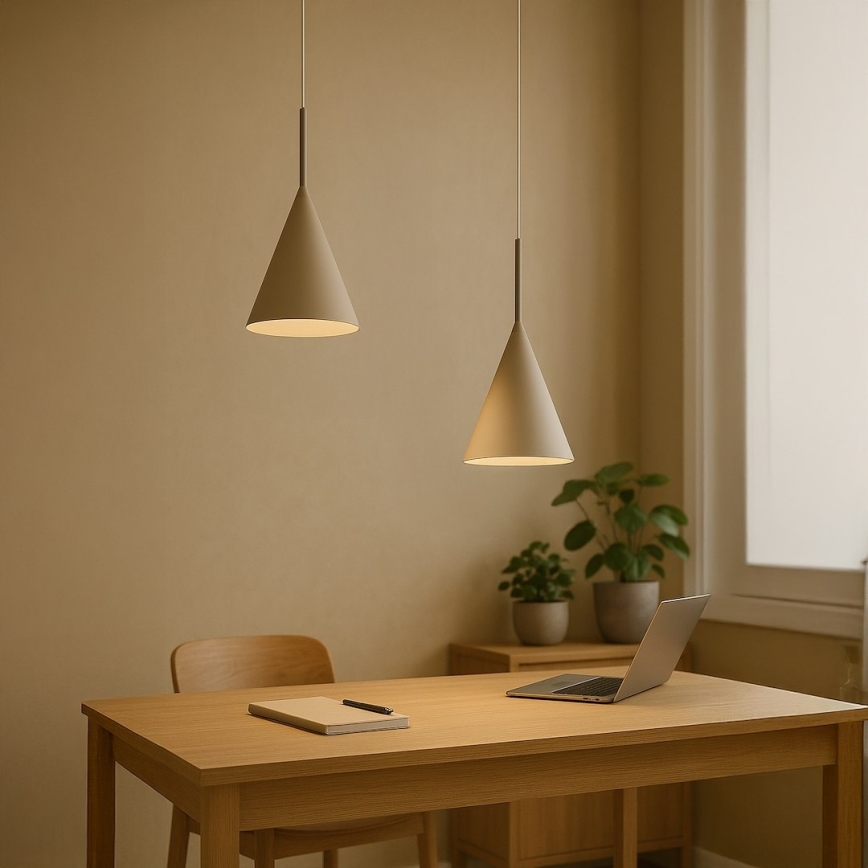 Riippuvalaisin kaapelilla CAPITAL 1xGX53/15W/230V Ø 17 cm beige