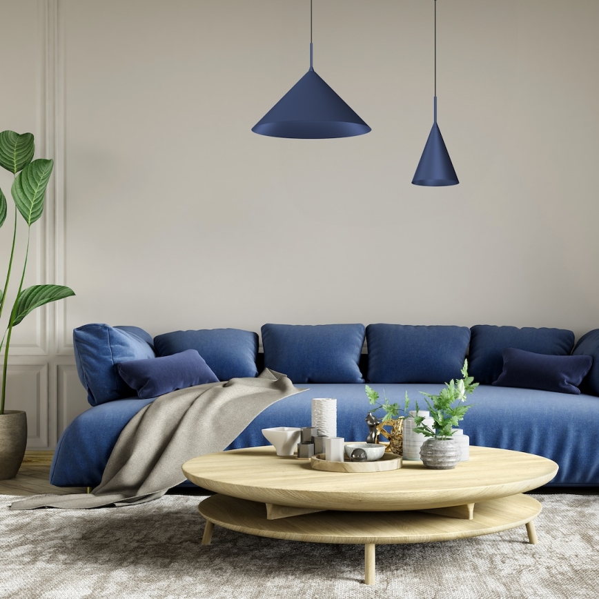 Riippuvalaisin kaapelilla CAPITAL 1xGX53/15W/230V Ø 46 cm, sininen