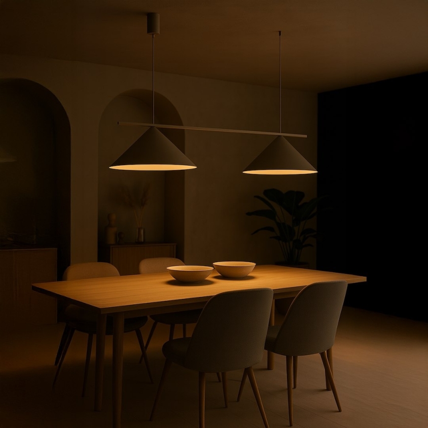 Riippuvalaisin kaapelilla CAPITAL 2xGX53/15W/230V taupe