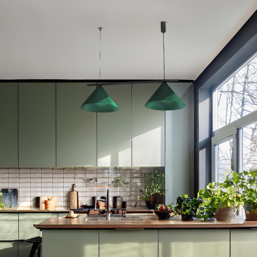 Riippuvalaisin kaapelilla CAPITAL 2xGX53/15W/230V vihreä