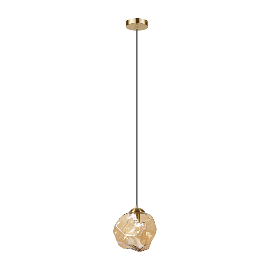 Riippuvalaisin kaapelilla CRISTAL 1xE14/15W/230V messinki/savunvärinen beige