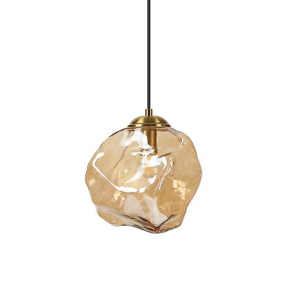 Riippuvalaisin kaapelilla CRISTAL 1xE14/15W/230V messinki/savunvärinen beige