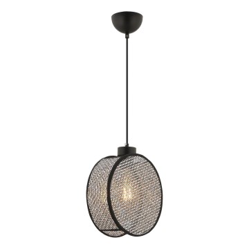 Riippuvalaisin kaapelilla DRUM 1xE27/60W/230V harmaa/musta