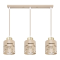 Riippuvalaisin kaapelilla ELEN 3xE27/35W/230V beige/kulta