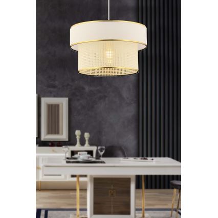 Riippuvalaisin kaapelilla ERO 1xE27/60W/230V kerma/kulta