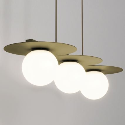 Riippuvalaisin kaapelilla FLAT 3xE27/15W/230V kullanvärinen