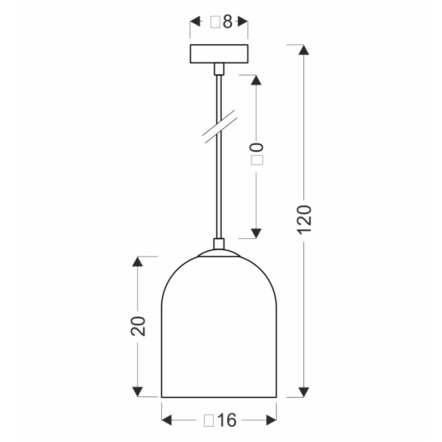 Riippuvalaisin kaapelilla KLEA 1xG9/15W/230V savunmusta