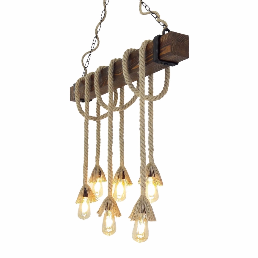 Riippuvalaisin kaapelilla KUTUK 6xE27/40W/230V mänty