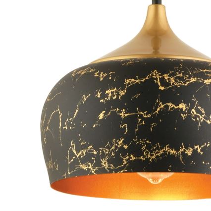 Riippuvalaisin kaapelilla MONZA 1xE27/40W/230V halkaisija 30 cm musta/pronssi