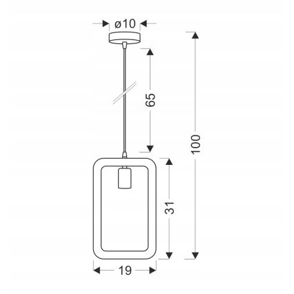 Riippuvalaisin kaapelilla OSTOR 1xE27/40W/230V beige/musta
