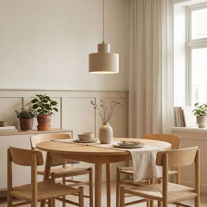 Riippuvalaisin kaapelilla PARKLA 1xE27/15W/230V beige