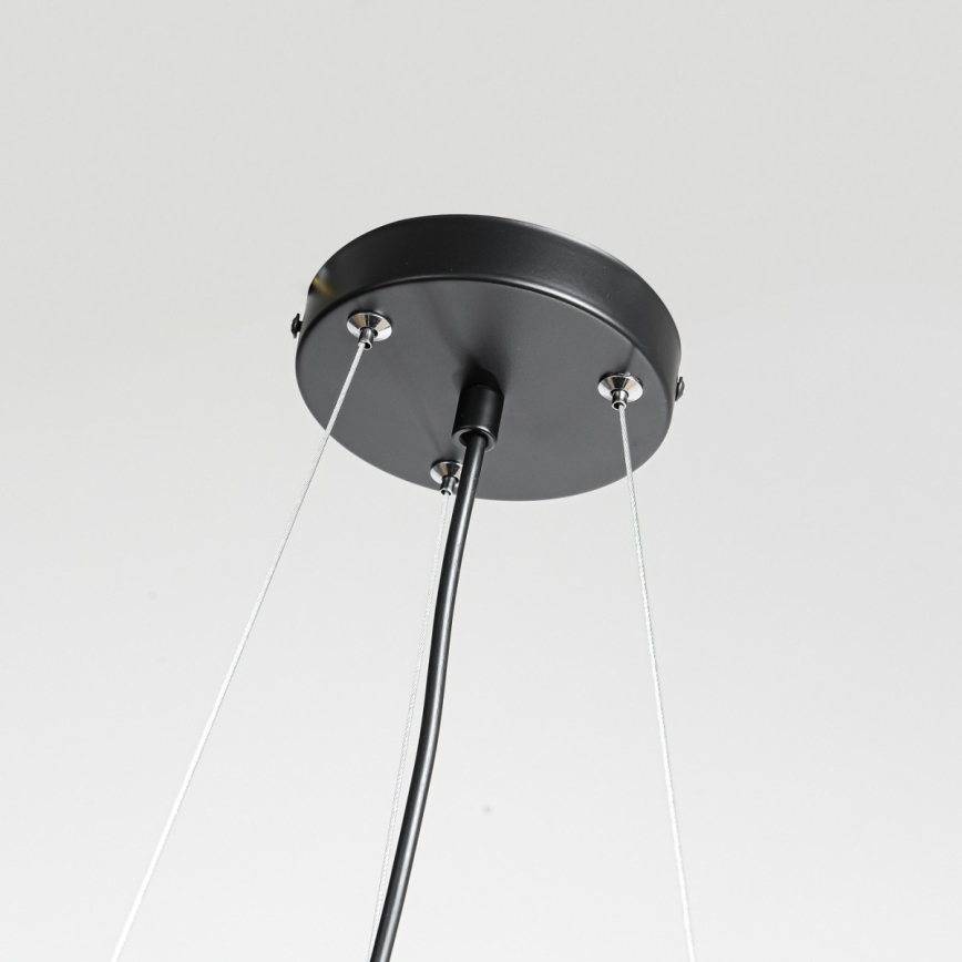 Riippuvalaisin kaapelilla REUS 3xE27/40W/230V Ø47 cm musta