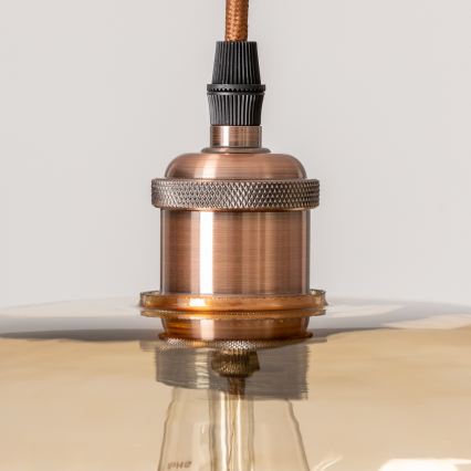 Riippuvalaisin kaapelilla SEVENTIES E27/60W/230V savunharmaa/ruskea